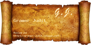 Gramer Judit névjegykártya